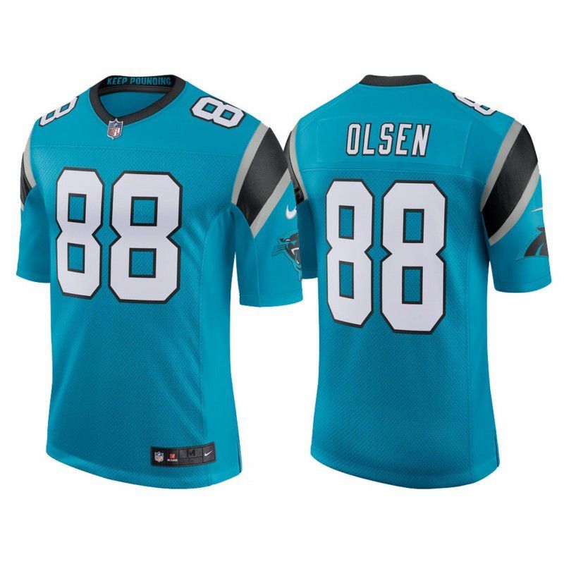 Men Carolina Panthers 88 Greg Olsen Nike Blue Limited Player NFL Jersey